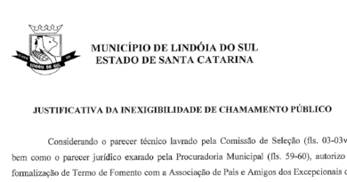 JUSTIFICATIVA DA INEXIGIBILIDADE DE CHAMAMENTO PÚBLICO – APAE